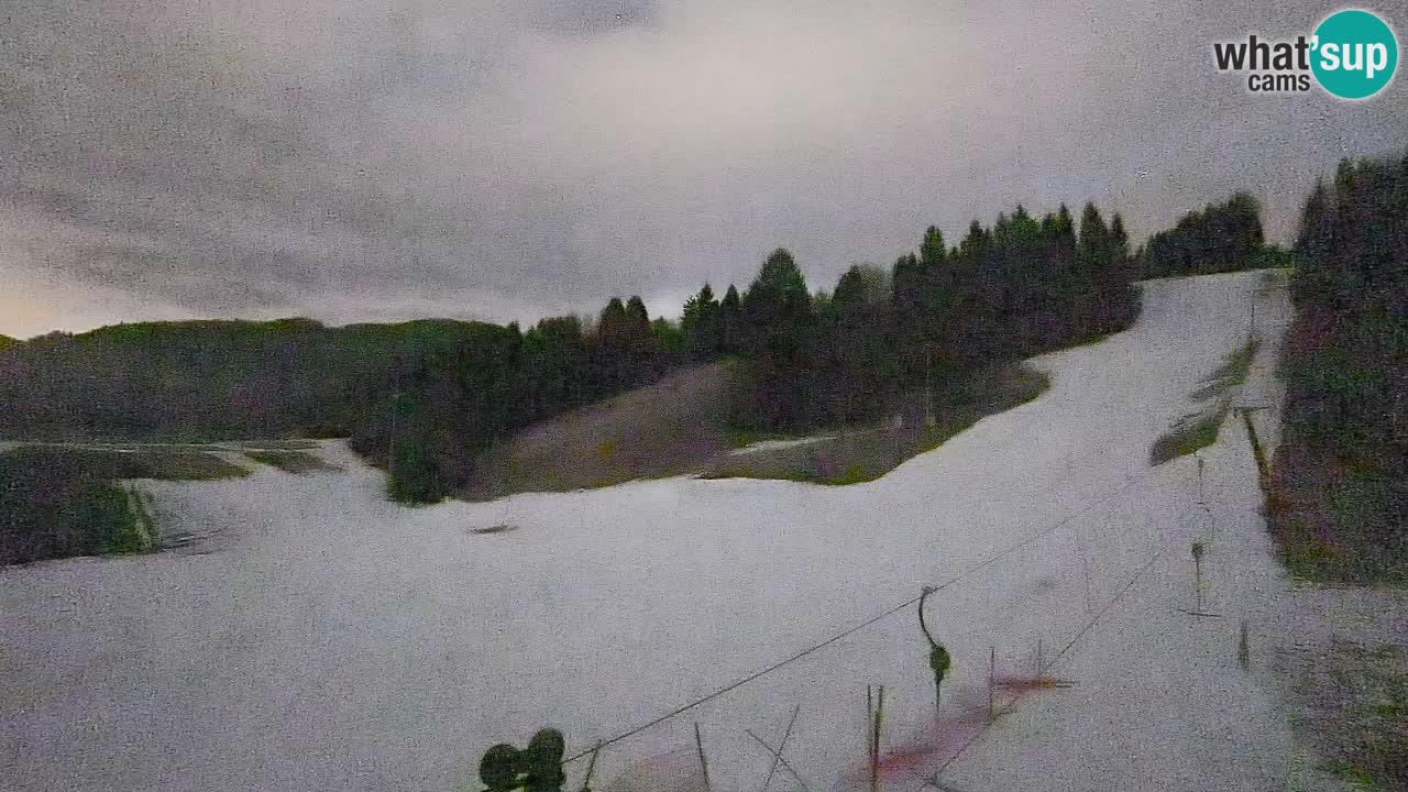 Webcam Smučišče Senožeta – Skigebiet in Srednja Vas bei Bohinj