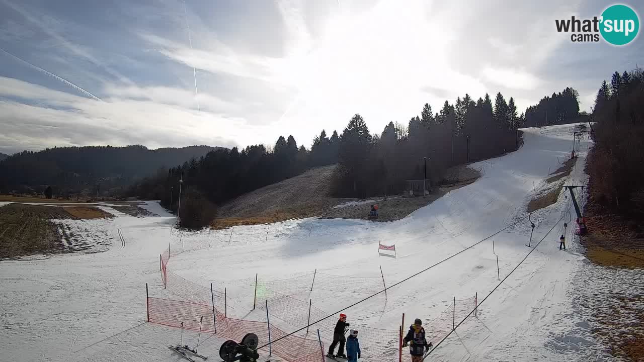 Webcam Smučišče Senožeta – Skigebiet in Srednja Vas bei Bohinj
