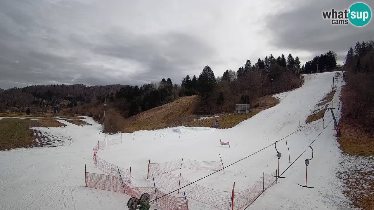 Webcam Smučišče Senožeta – Skigebiet in Srednja Vas bei Bohinj