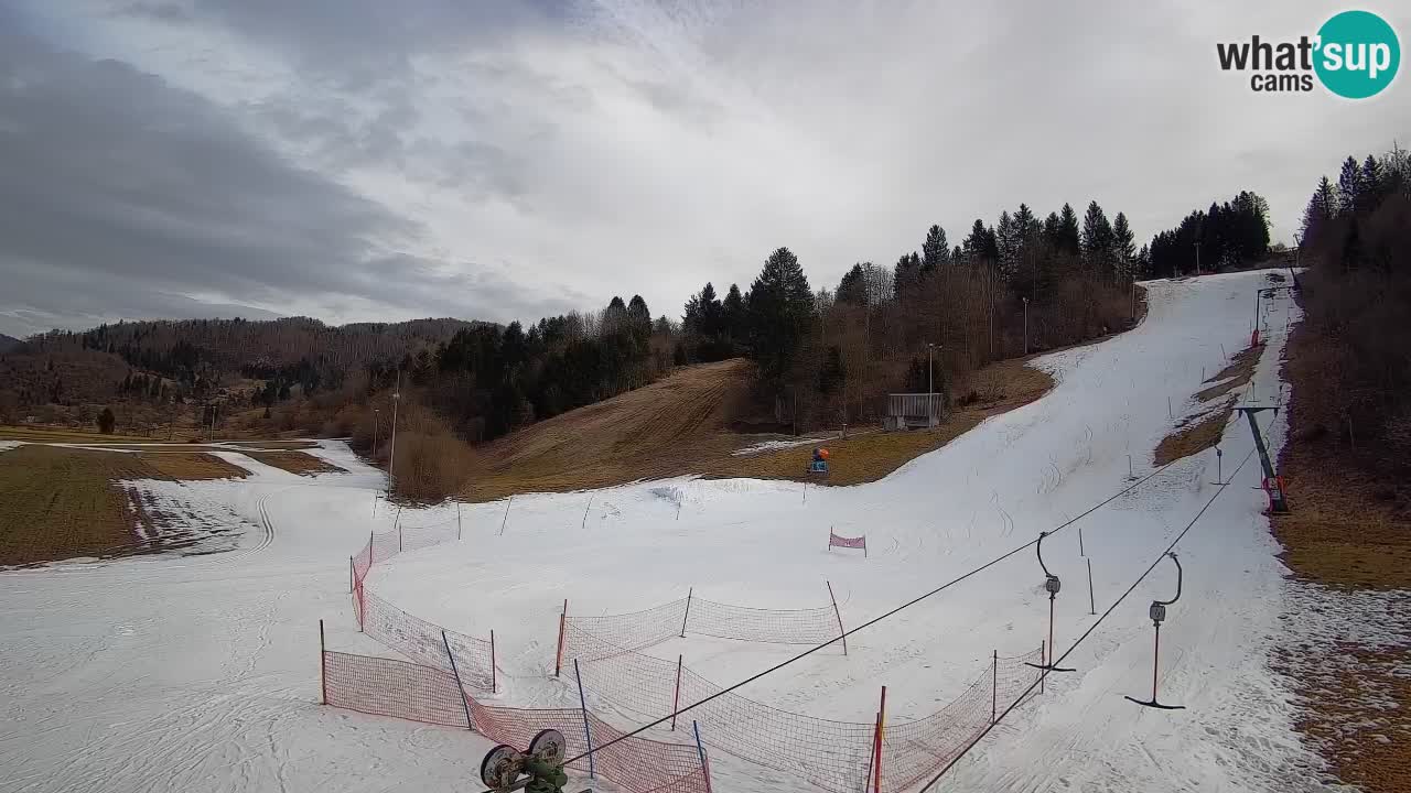 Webcam Smučišče Senožeta – Skigebiet in Srednja Vas bei Bohinj