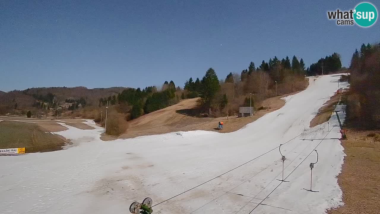 Webcam Smučišče Senožeta – Skigebiet in Srednja Vas bei Bohinj