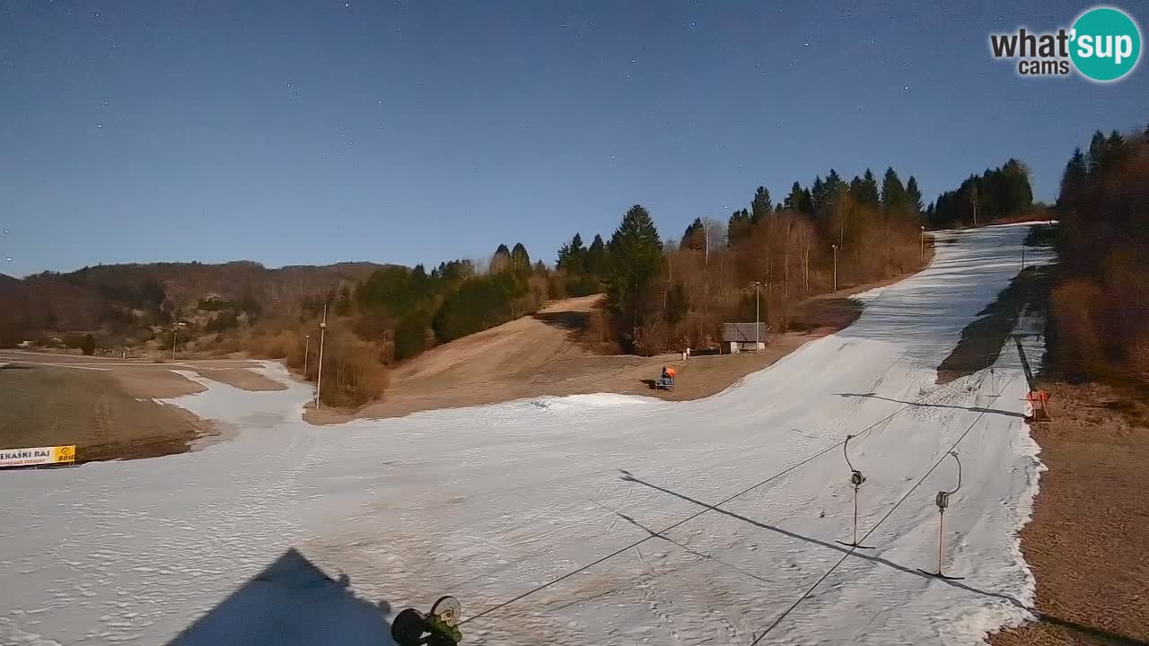 Webcam Smučišče Senožeta – Skigebiet in Srednja Vas bei Bohinj
