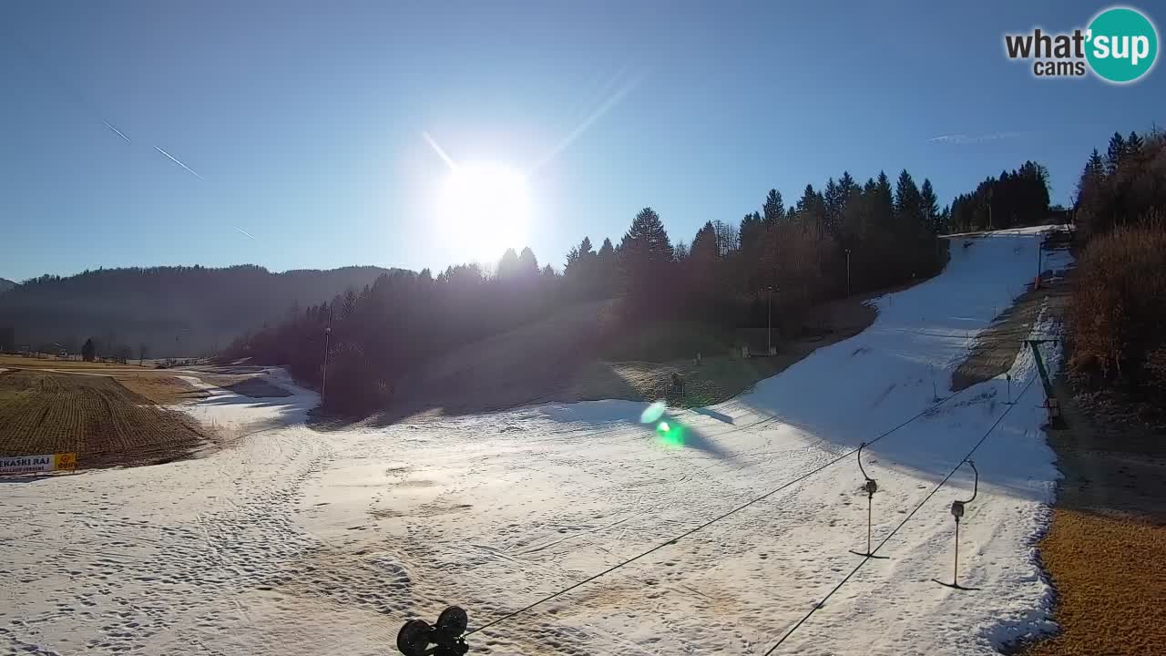 Webcam Smučišče Senožeta – Station de ski à Srednja Vas près de Bohinj