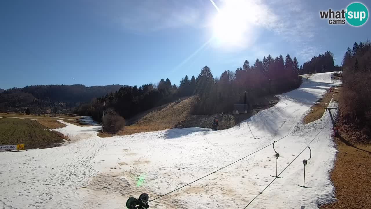 Webcam Smučišče Senožeta – Station de ski à Srednja Vas près de Bohinj