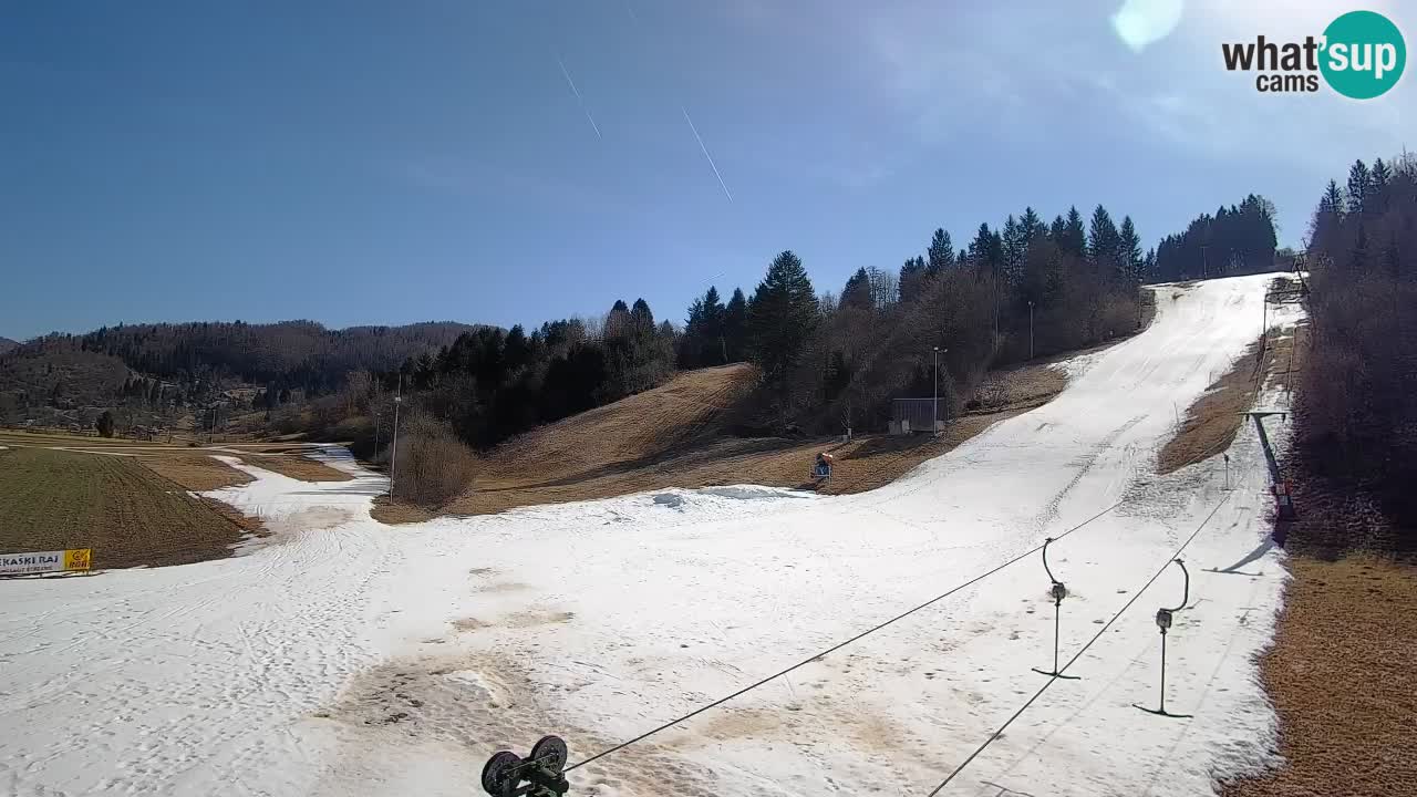 Webcam Smučišče Senožeta – Station de ski à Srednja Vas près de Bohinj