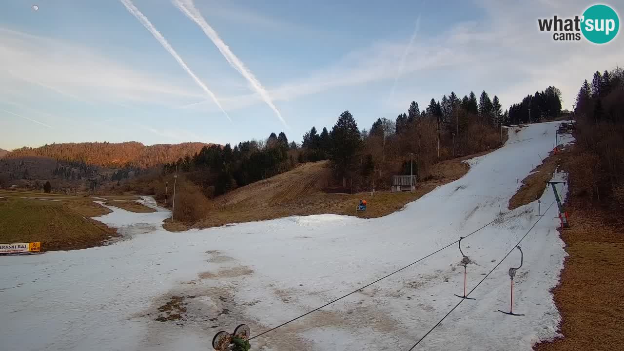 Webcam Smučišče Senožeta – Station de ski à Srednja Vas près de Bohinj