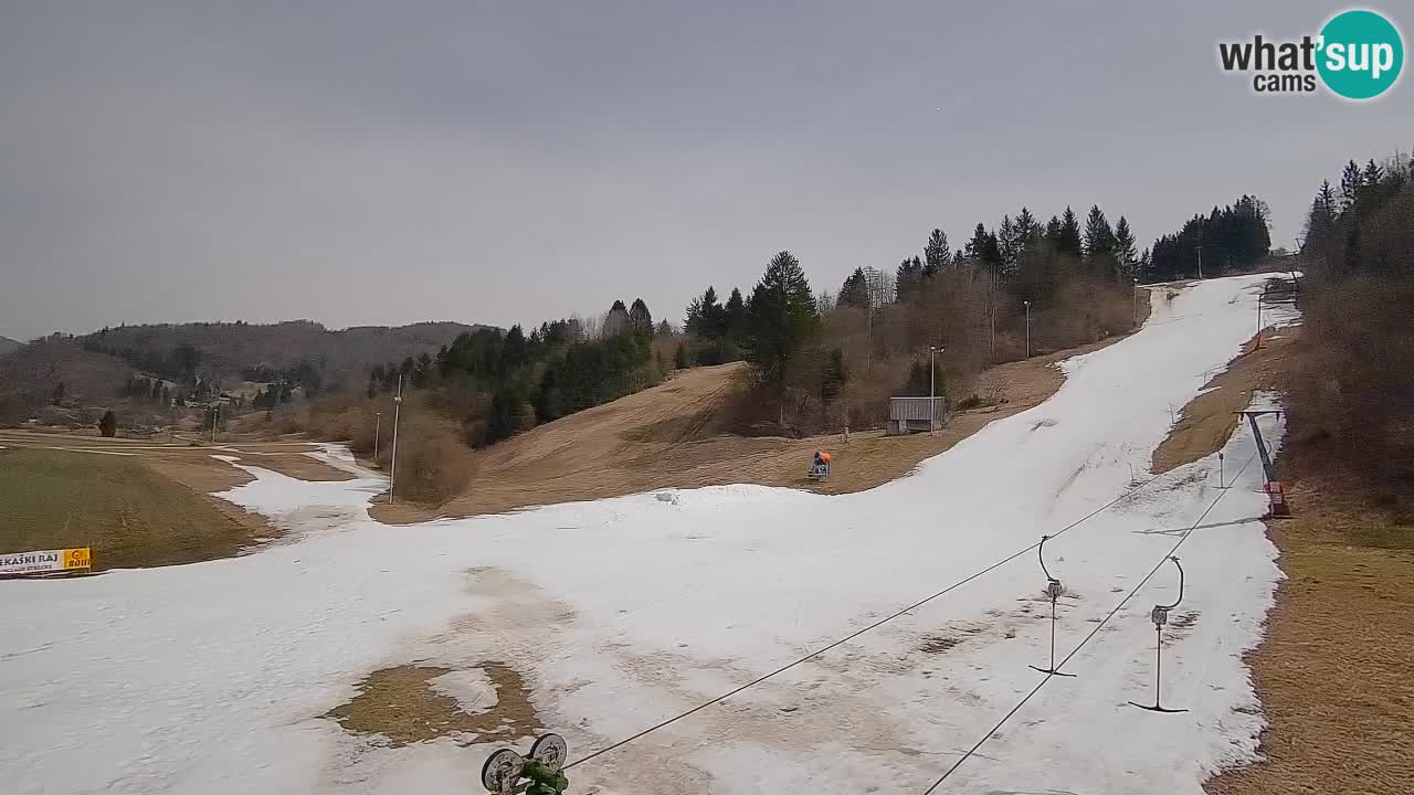 Webcam Smučišče Senožeta – Skigebiet in Srednja Vas bei Bohinj