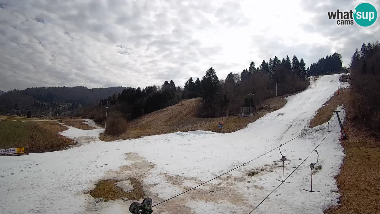 Webcam Smučišče Senožeta – Skigebiet in Srednja Vas bei Bohinj