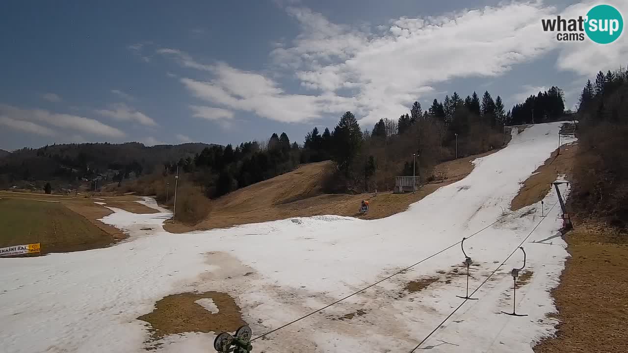 Webcam Smučišče Senožeta – Skigebiet in Srednja Vas bei Bohinj