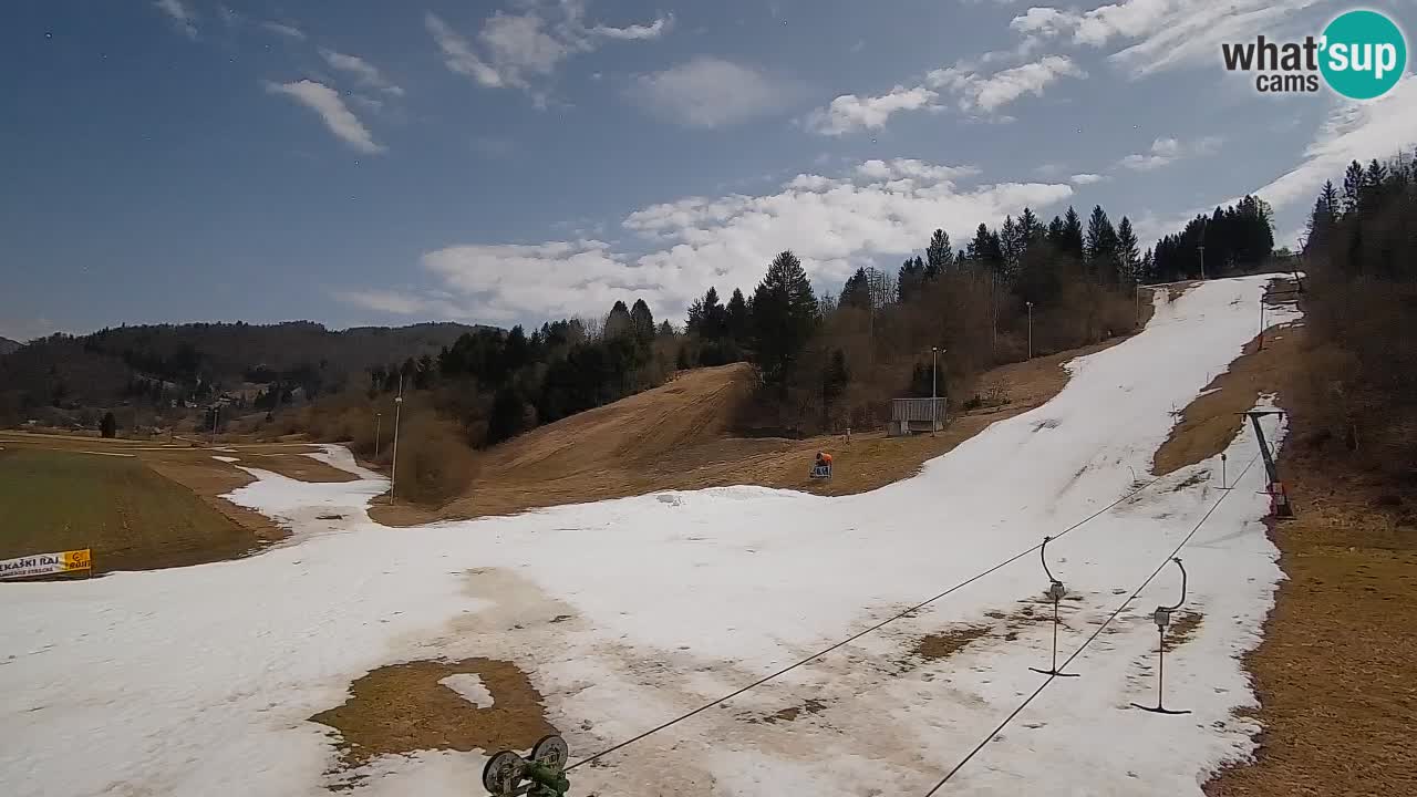 Webcam Smučišče Senožeta – Skigebiet in Srednja Vas bei Bohinj