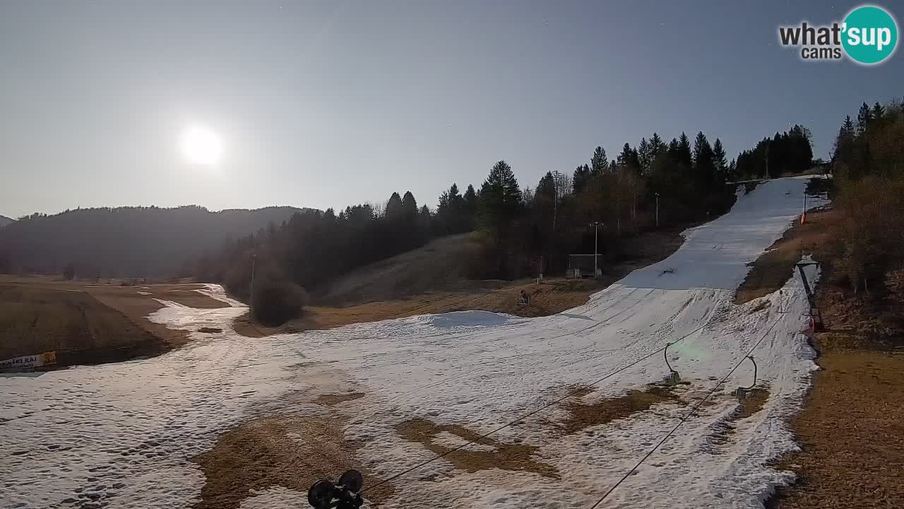 Webcam Smučišče Senožeta – Skigebiet in Srednja Vas bei Bohinj