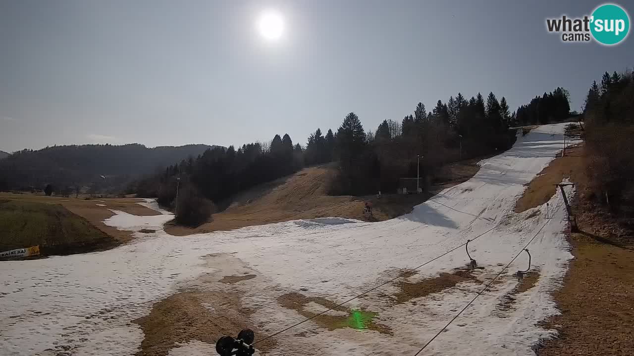 Webcam Smučišče Senožeta – Skigebiet in Srednja Vas bei Bohinj