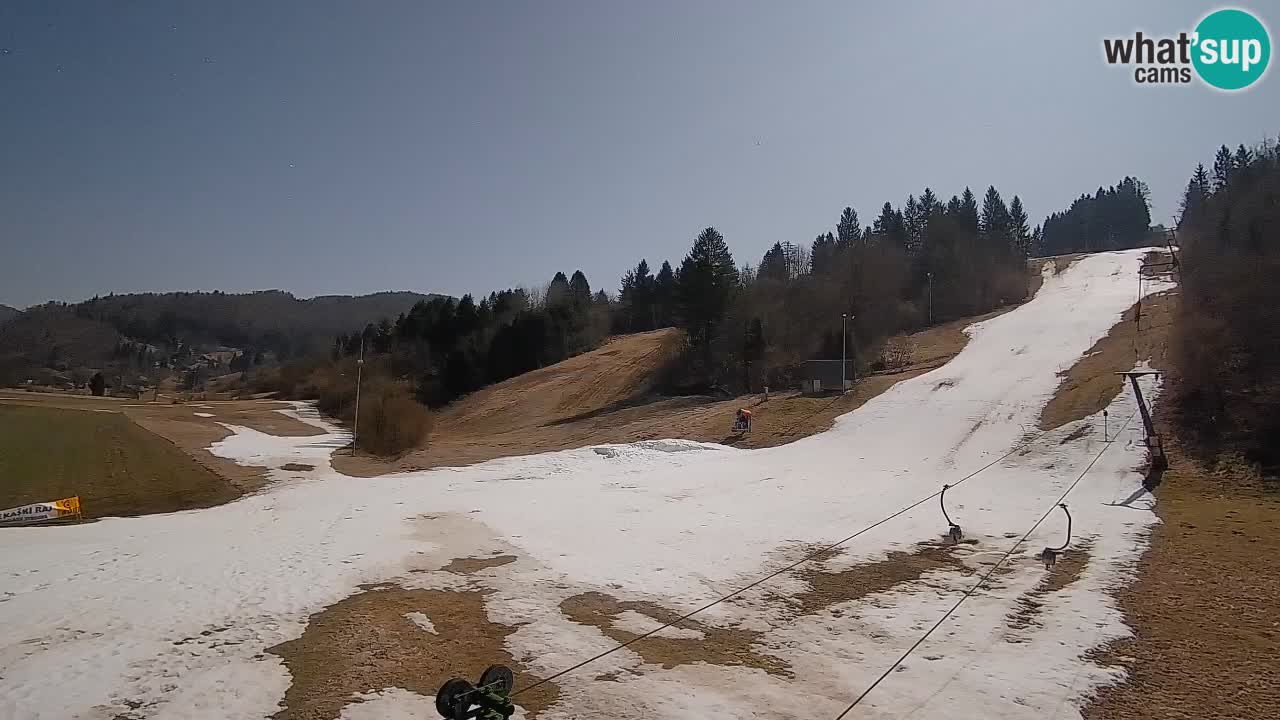 Webcam Smučišče Senožeta – Skigebiet in Srednja Vas bei Bohinj