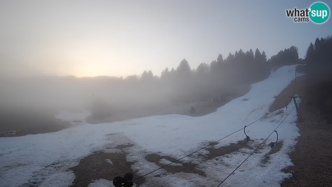 Webcam Smučišče Senožeta – Skigebiet in Srednja Vas bei Bohinj