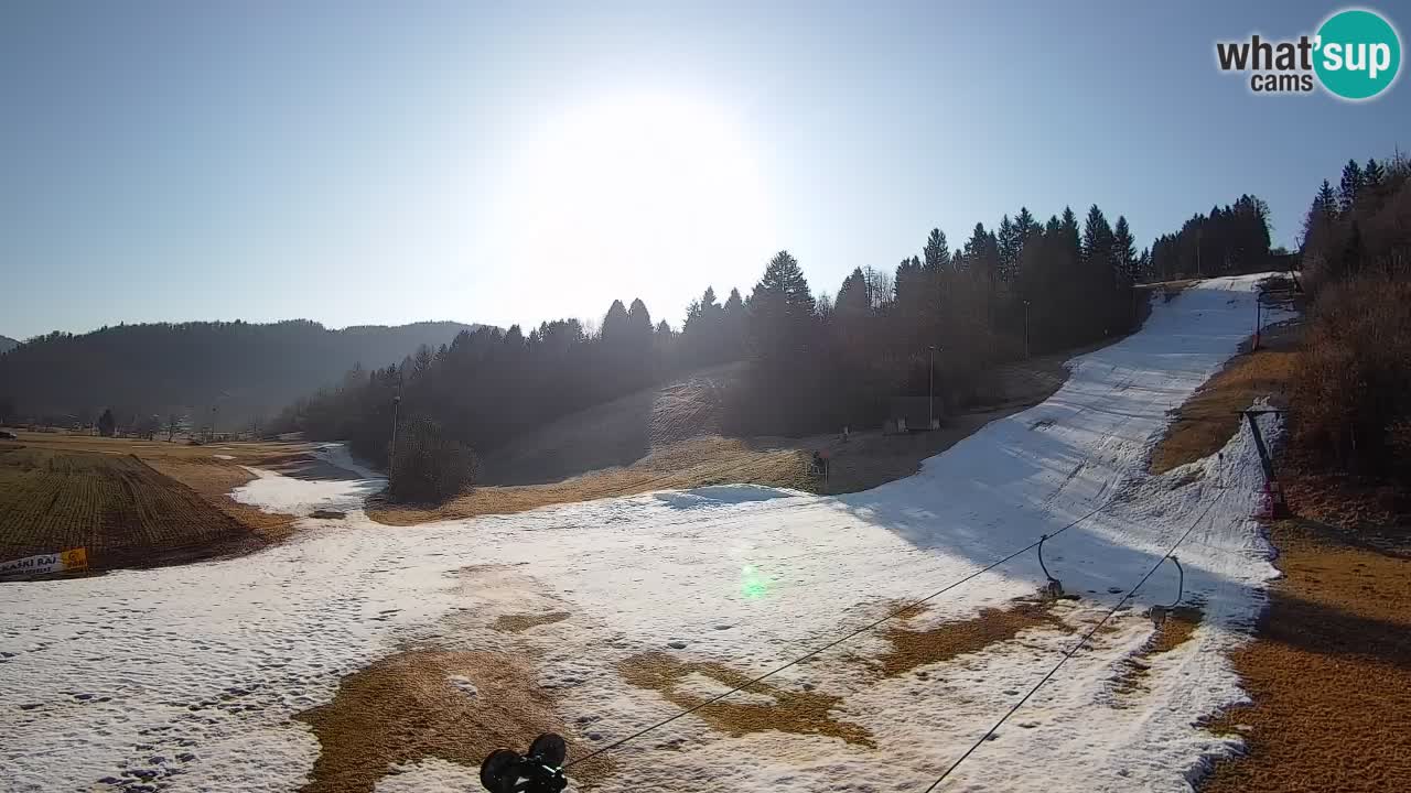 Webcam Smučišče Senožeta – Skigebiet in Srednja Vas bei Bohinj