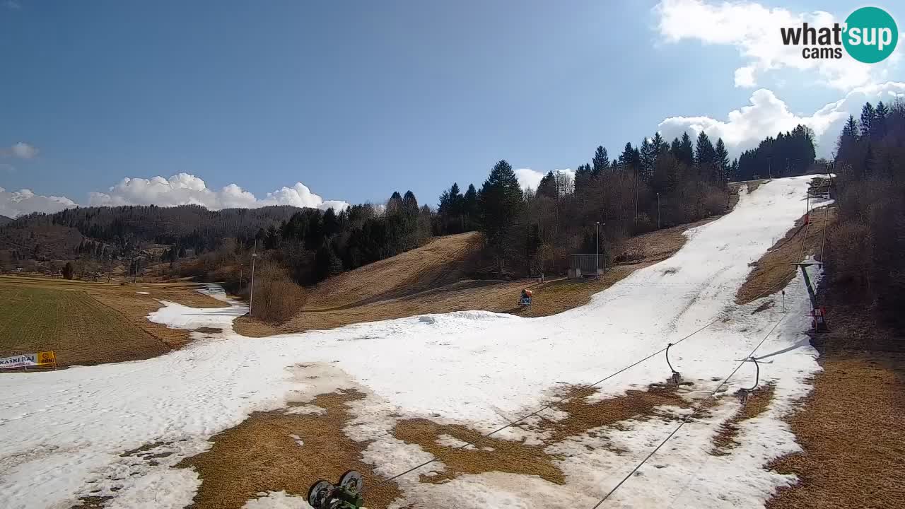 Webcam Smučišče Senožeta – Skigebiet in Srednja Vas bei Bohinj