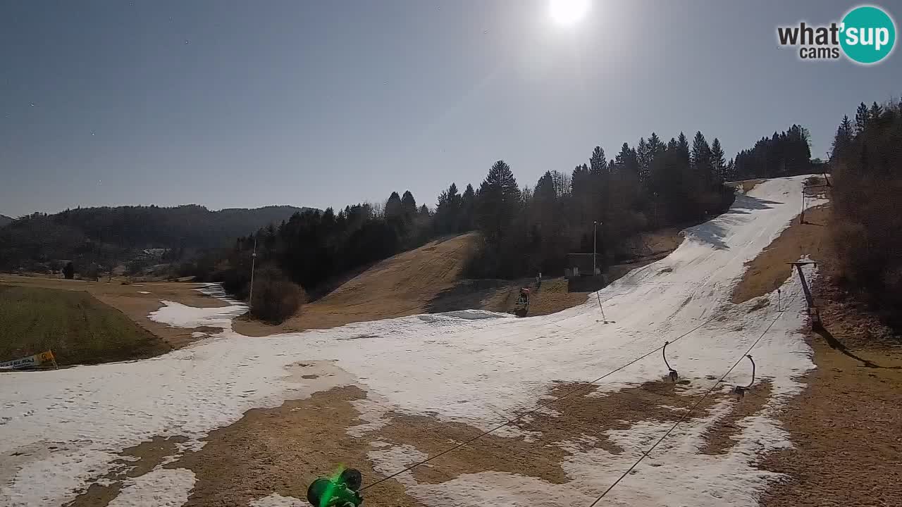 Webcam Smučišče Senožeta – Skigebiet in Srednja Vas bei Bohinj