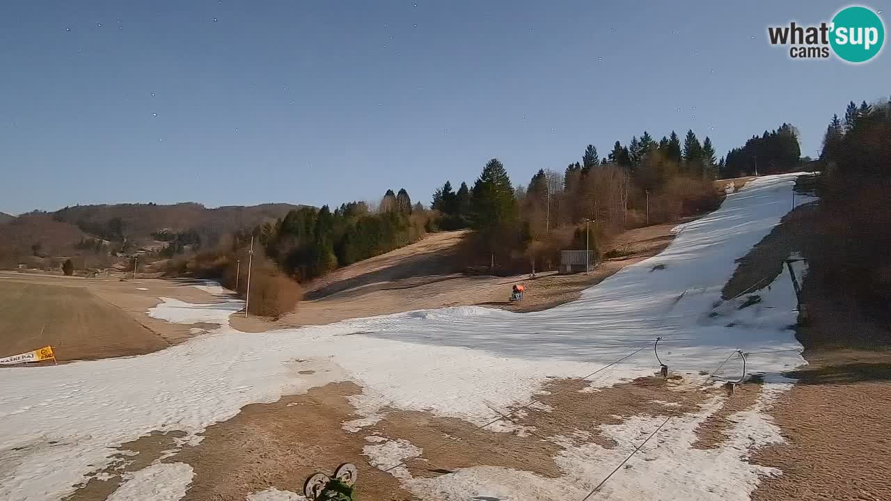 Webcam Smučišče Senožeta – Skigebiet in Srednja Vas bei Bohinj