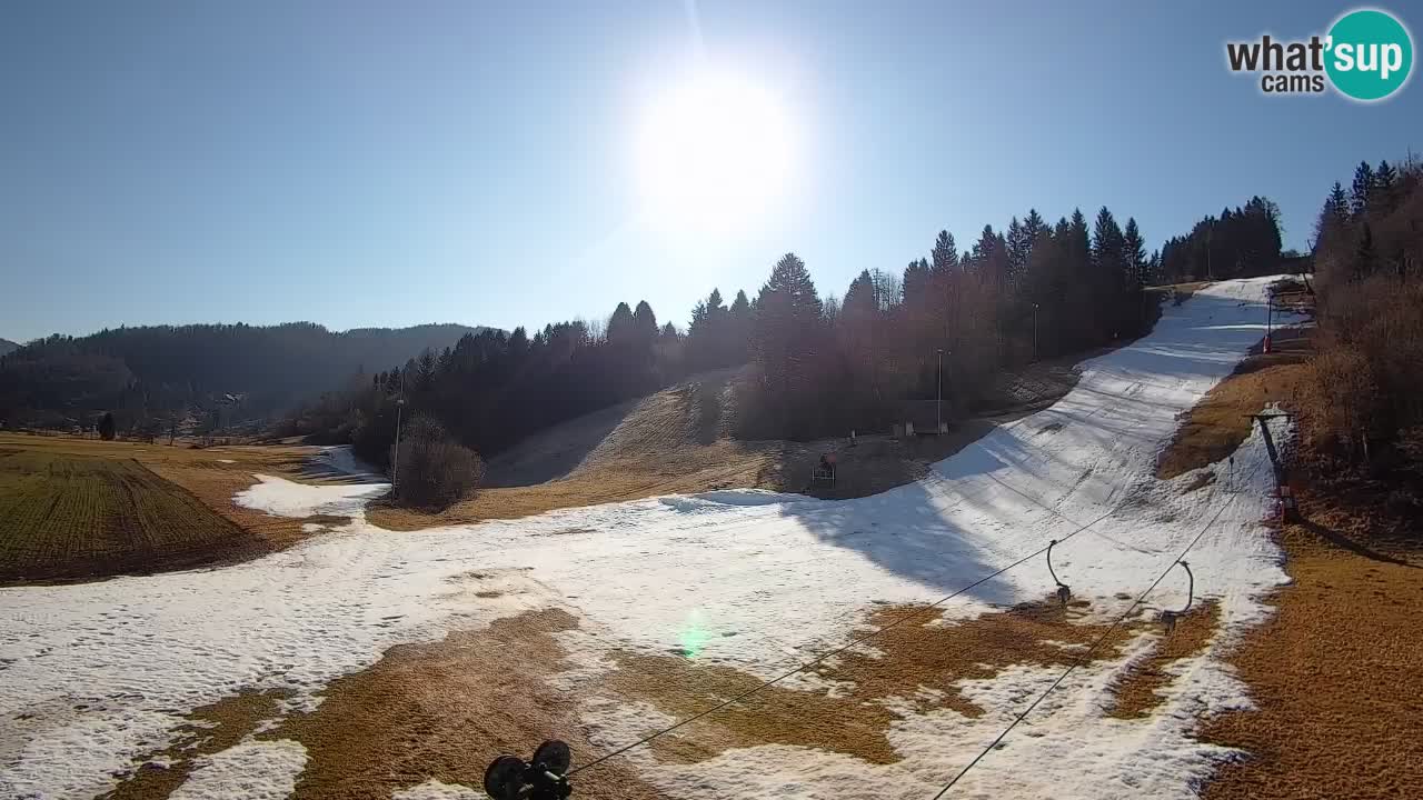 Webcam Smučišče Senožeta – Skigebiet in Srednja Vas bei Bohinj