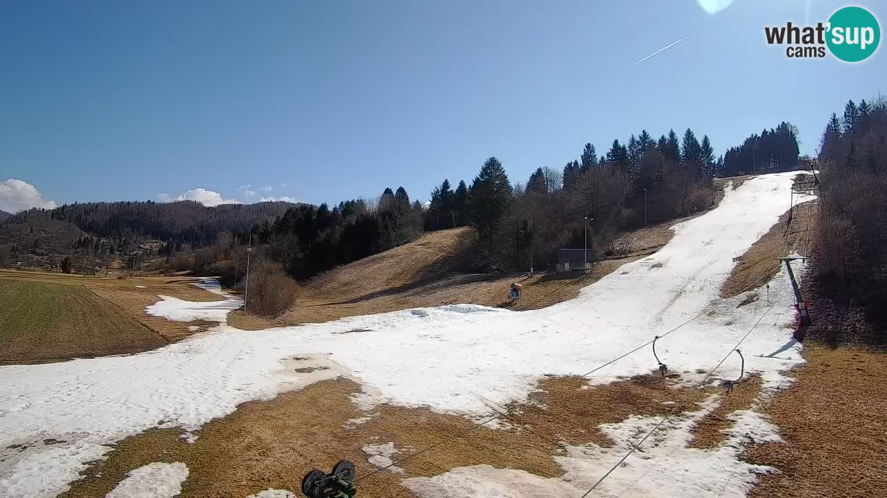 Webcam Smučišče Senožeta – Skigebiet in Srednja Vas bei Bohinj