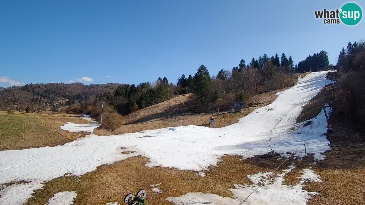Webcam Smučišče Senožeta – Skigebiet in Srednja Vas bei Bohinj