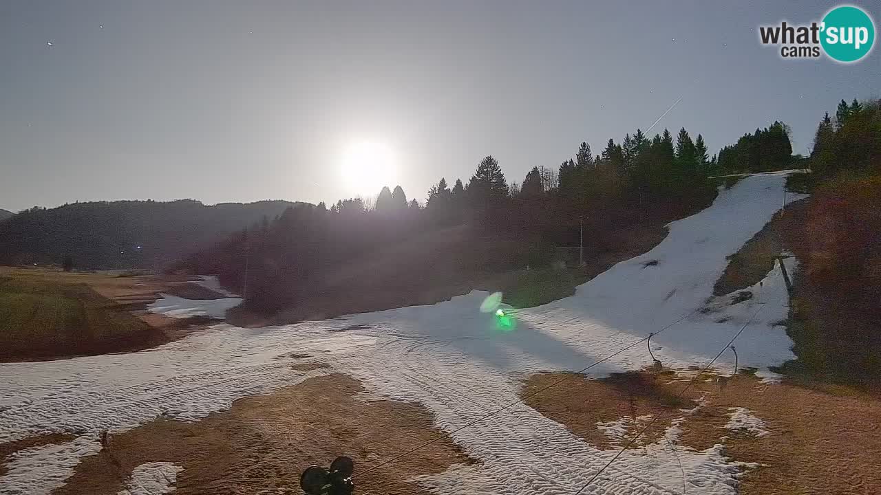 Webcam Smučišče Senožeta – Skigebiet in Srednja Vas bei Bohinj