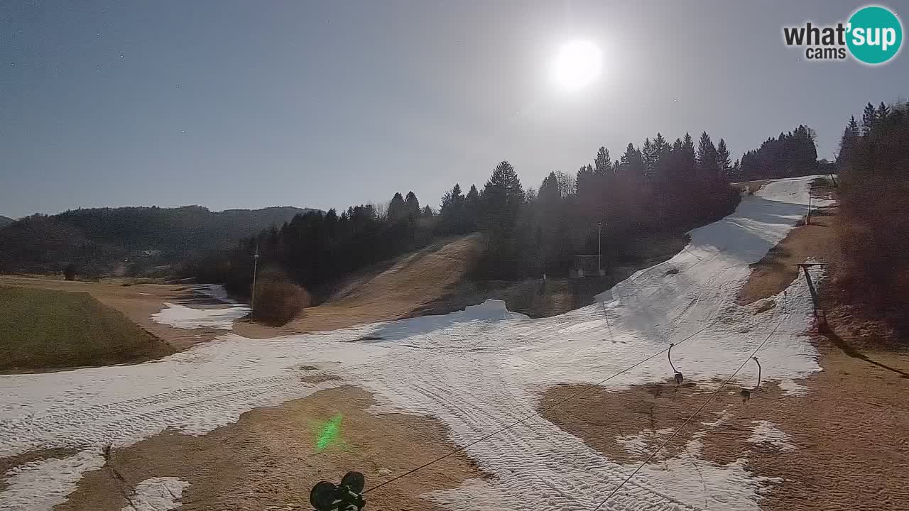 Webcam Smučišče Senožeta – Skigebiet in Srednja Vas bei Bohinj