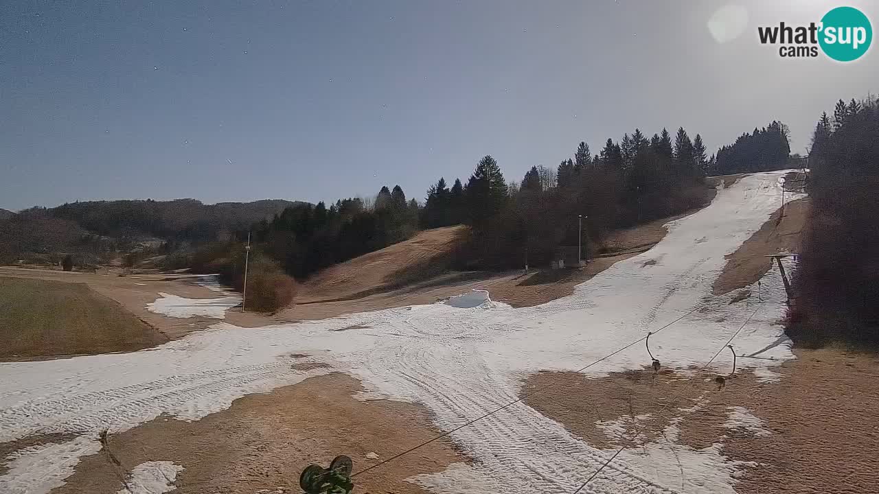 Webcam Smučišče Senožeta – Skigebiet in Srednja Vas bei Bohinj