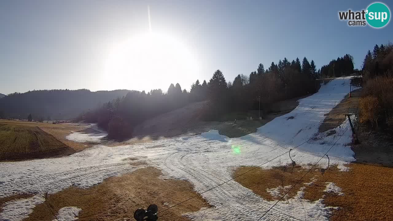Webcam Smučišče Senožeta – Skigebiet in Srednja Vas bei Bohinj