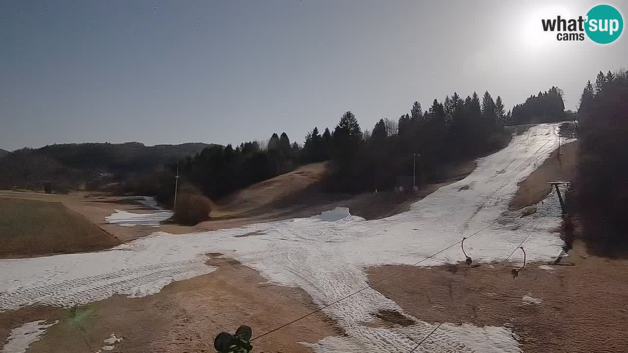 Webcam Smučišče Senožeta – Skigebiet in Srednja Vas bei Bohinj