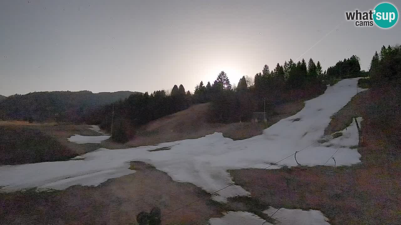 Webcam Smučišče Senožeta – Skigebiet in Srednja Vas bei Bohinj