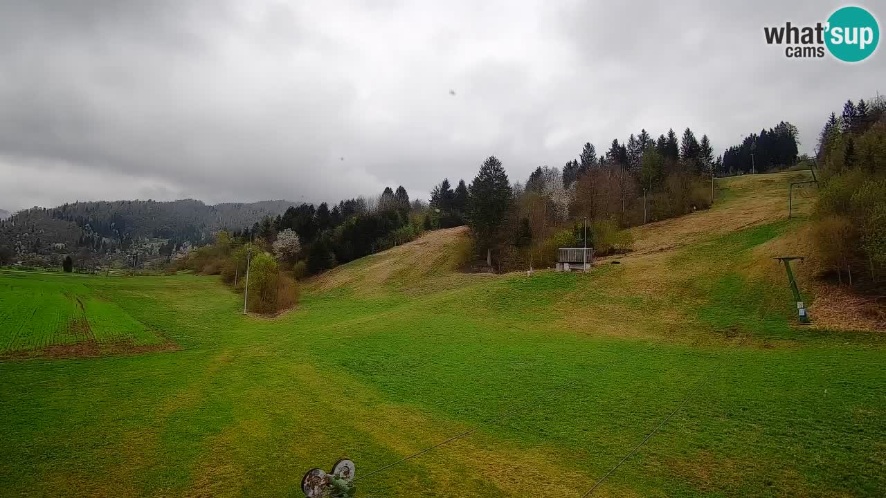 Webcam Smučišče Senožeta – Skigebiet in Srednja Vas bei Bohinj