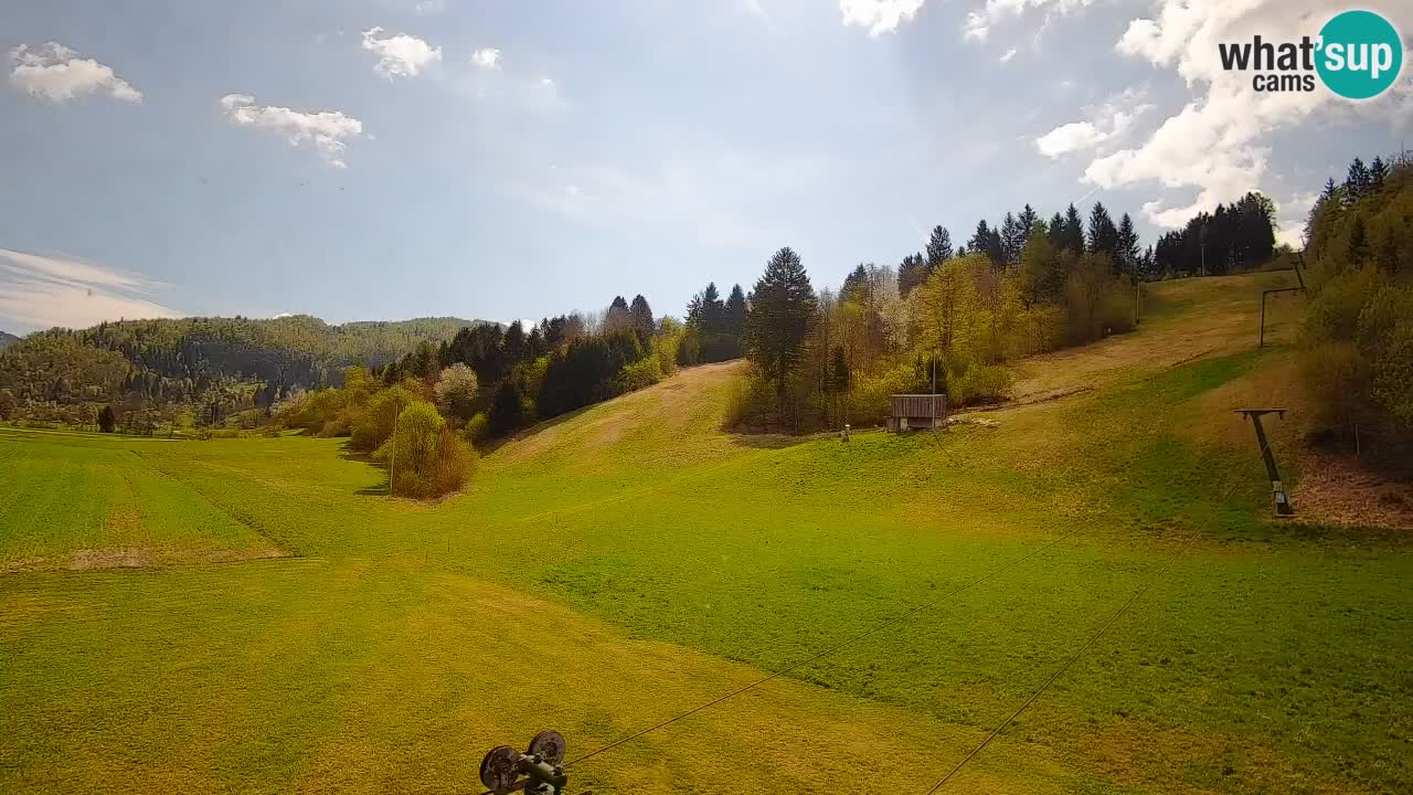 Webcam Smučišče Senožeta – Skigebiet in Srednja Vas bei Bohinj
