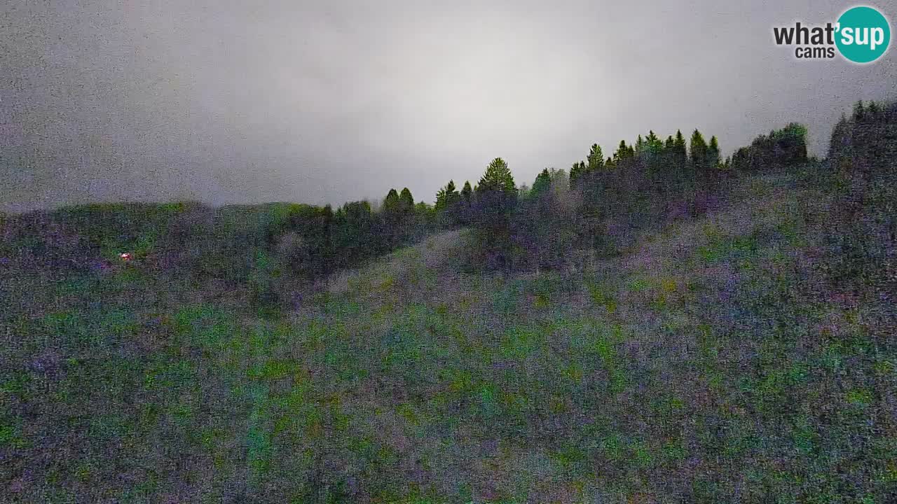 Webcam Smučišče Senožeta – Skigebiet in Srednja Vas bei Bohinj