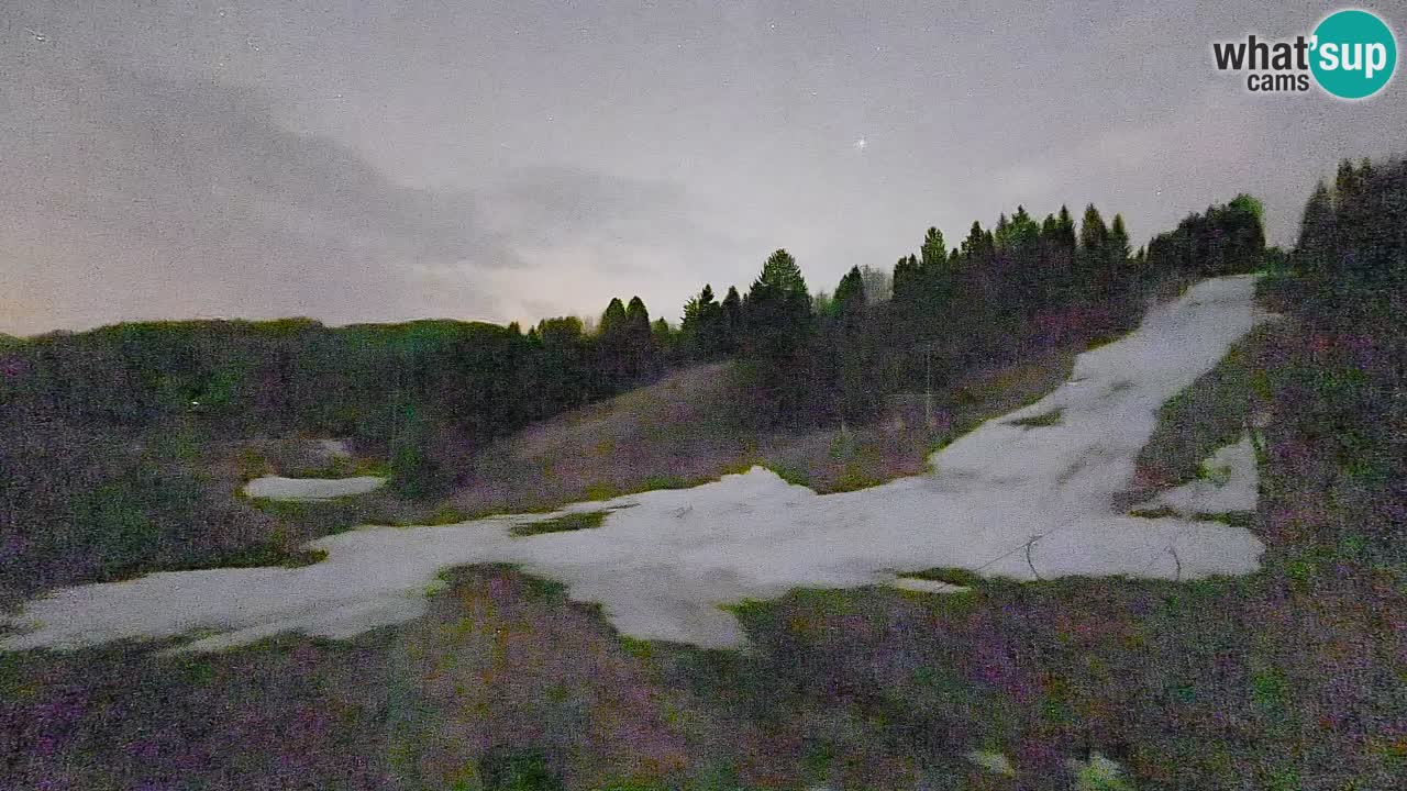 Webcam Smučišče Senožeta – Skigebiet in Srednja Vas bei Bohinj