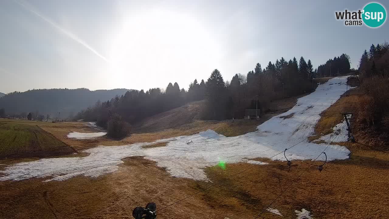 Webcam Smučišče Senožeta – Skigebiet in Srednja Vas bei Bohinj
