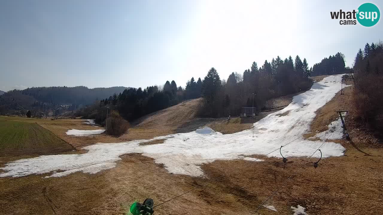 Webcam Smučišče Senožeta – Skigebiet in Srednja Vas bei Bohinj