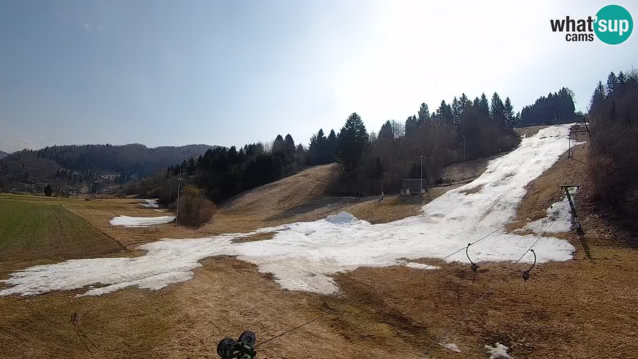 Webcam Smučišče Senožeta – Skigebiet in Srednja Vas bei Bohinj