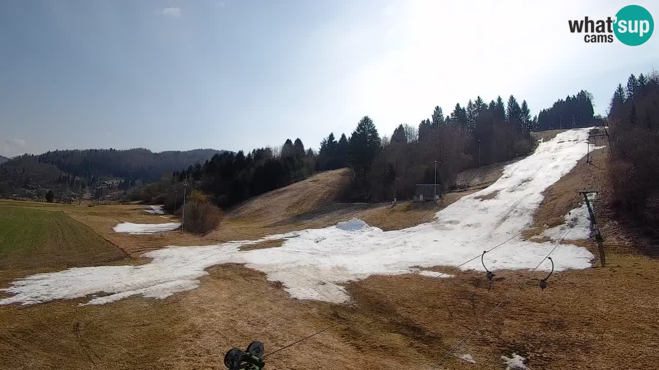 Webcam Smučišče Senožeta – Skigebiet in Srednja Vas bei Bohinj