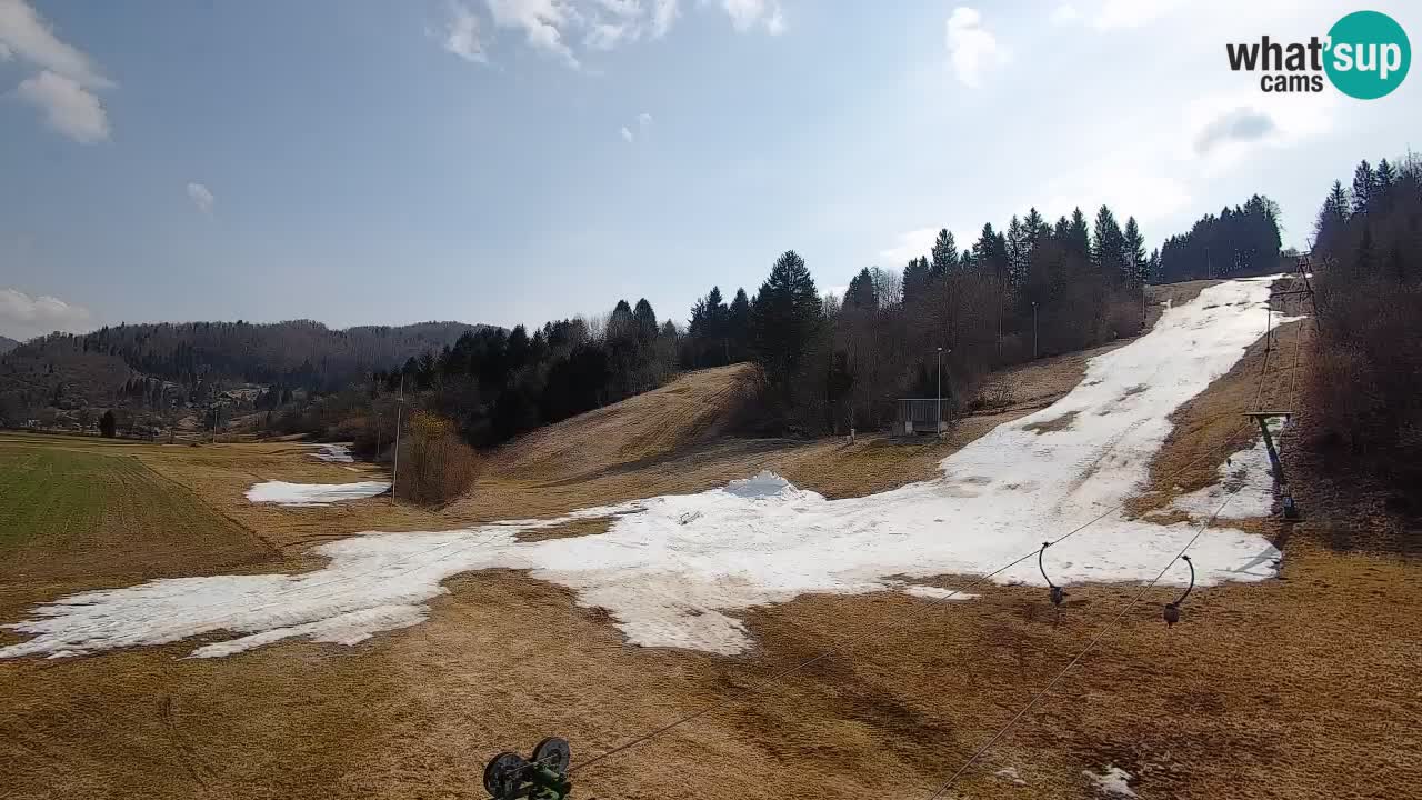 Webcam Smučišče Senožeta – Skigebiet in Srednja Vas bei Bohinj