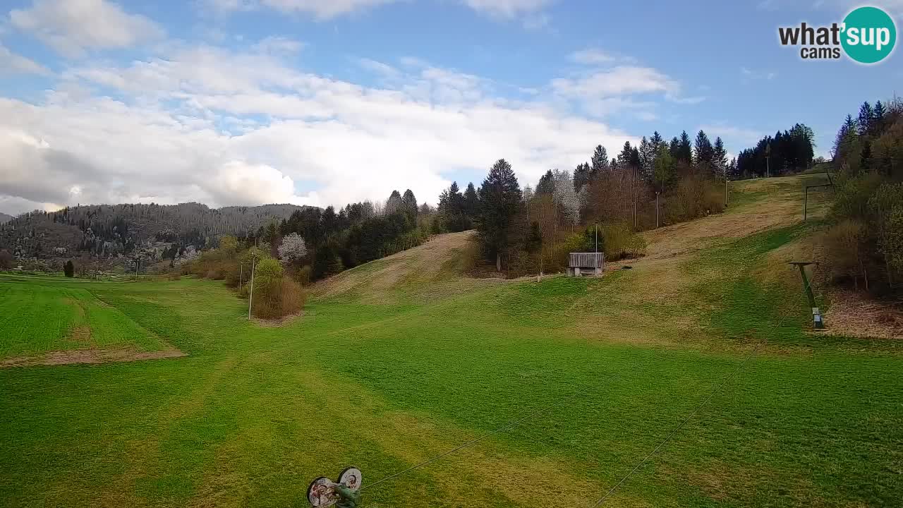 Webcam Smučišče Senožeta – Skigebiet in Srednja Vas bei Bohinj