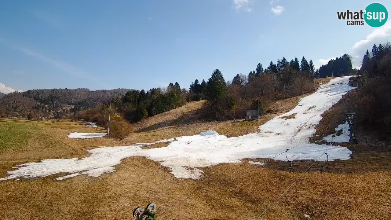 Webcam Smučišče Senožeta – Skigebiet in Srednja Vas bei Bohinj