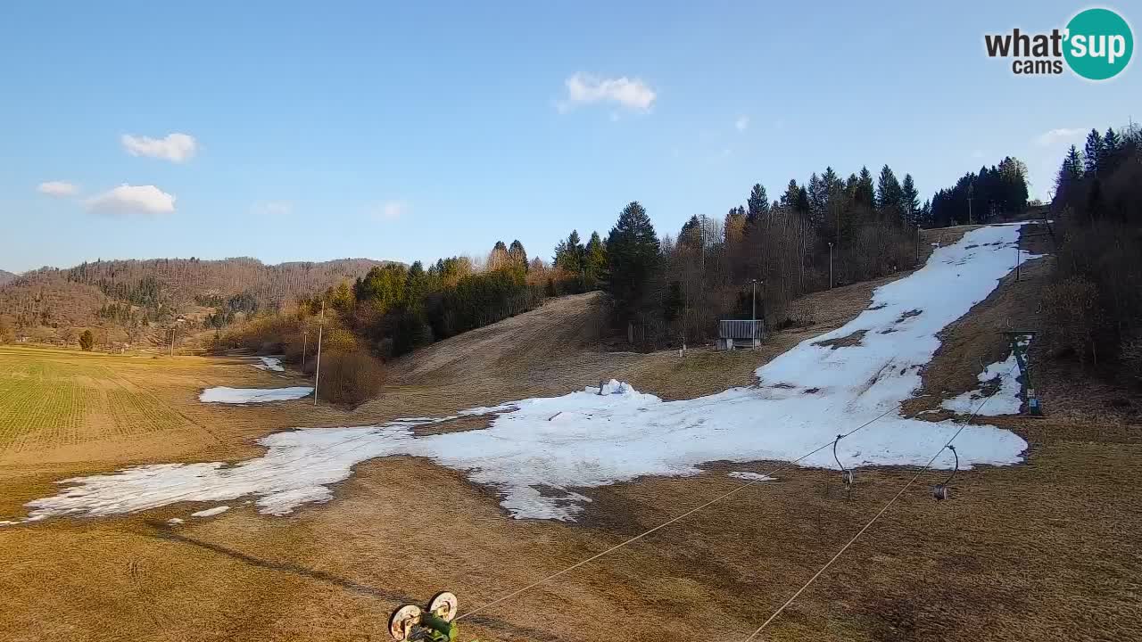 Webcam Smučišče Senožeta – Skigebiet in Srednja Vas bei Bohinj