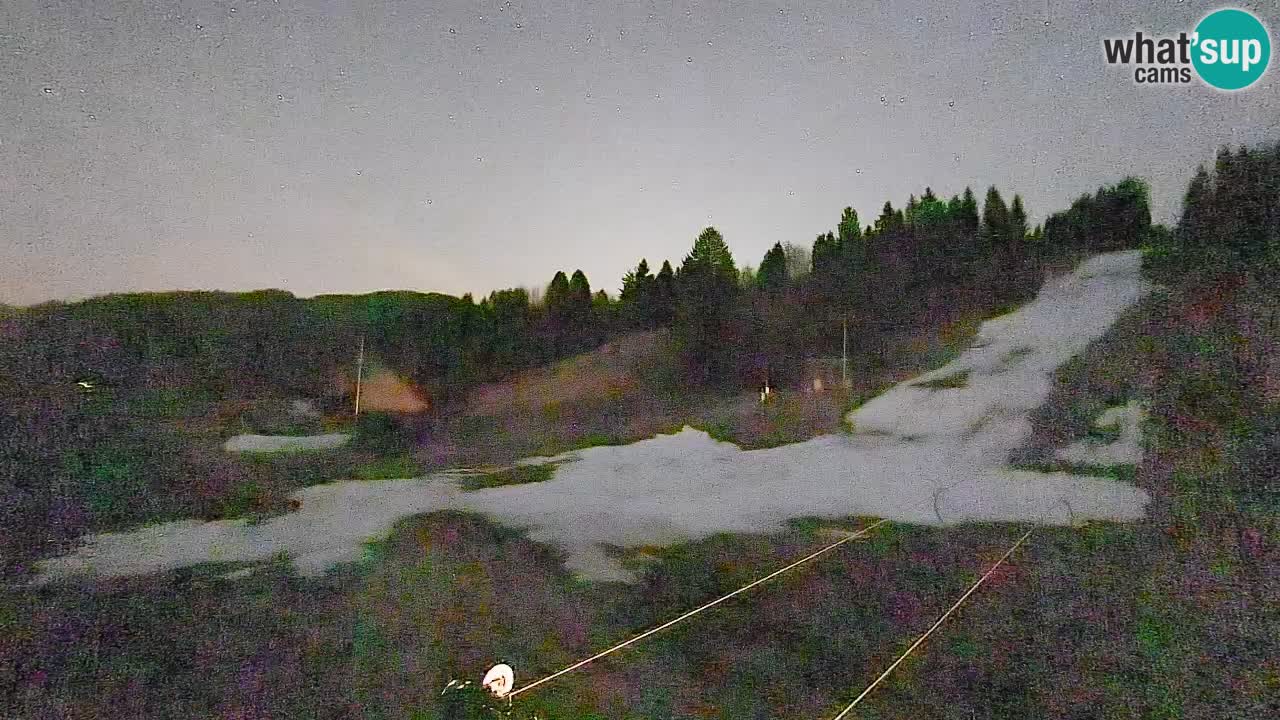 Webcam Smučišče Senožeta – Skigebiet in Srednja Vas bei Bohinj