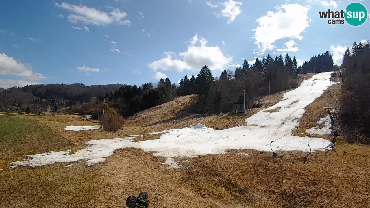 Webcam Smučišče Senožeta – Skigebiet in Srednja Vas bei Bohinj