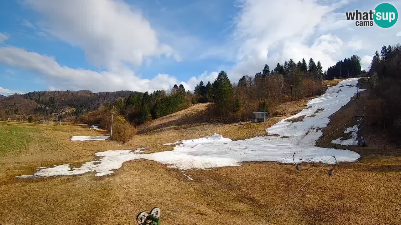 Webcam Smučišče Senožeta – Skigebiet in Srednja Vas bei Bohinj
