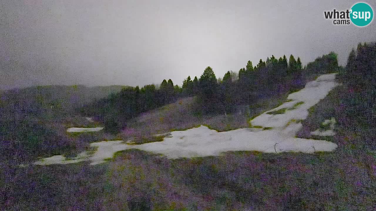 Webcam Smučišče Senožeta – Skigebiet in Srednja Vas bei Bohinj