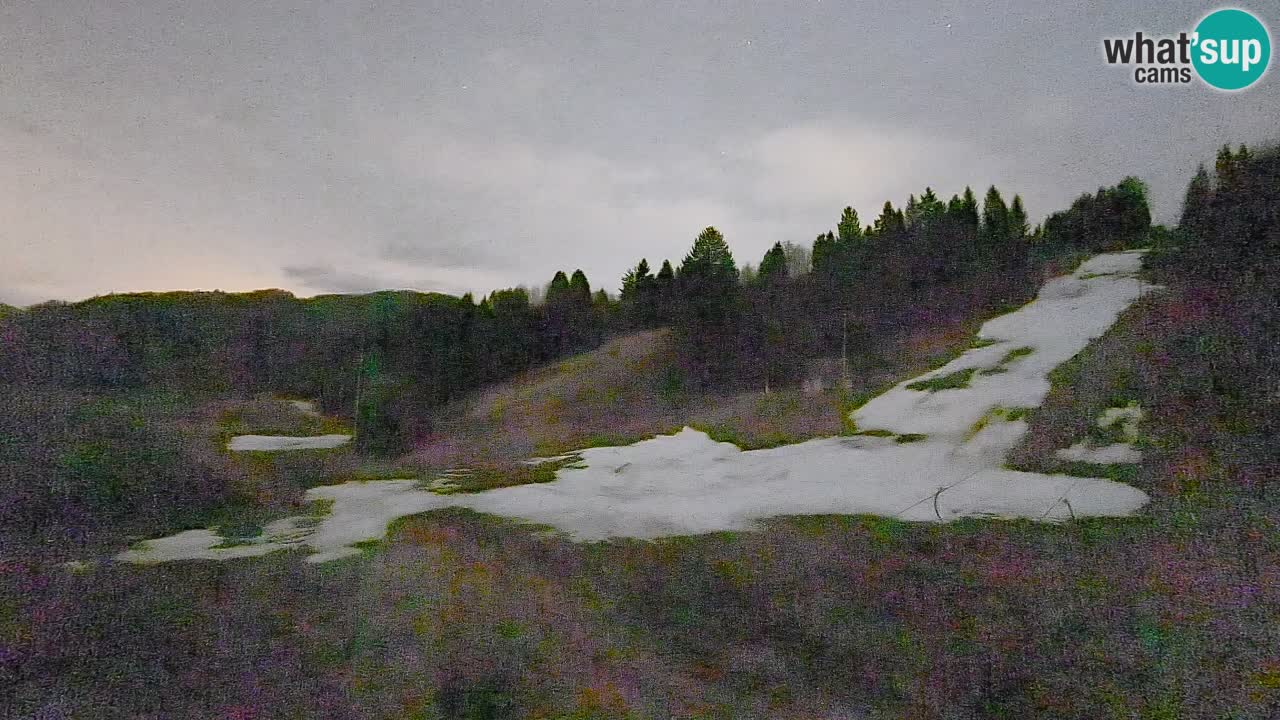 Webcam Smučišče Senožeta – Skigebiet in Srednja Vas bei Bohinj