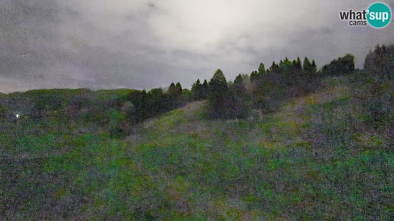 Webcam Smučišče Senožeta – Skigebiet in Srednja Vas bei Bohinj