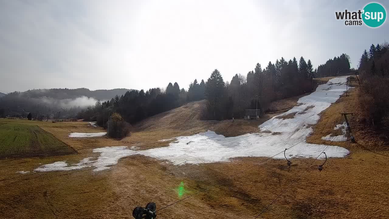 Webcam Smučišče Senožeta – Skigebiet in Srednja Vas bei Bohinj